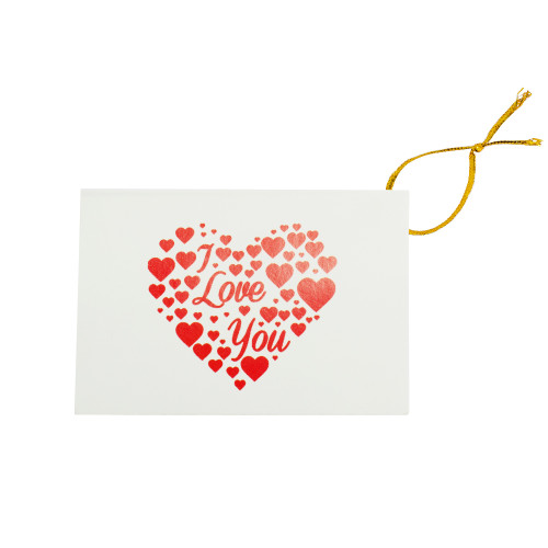 Postcard 6×9 cm I love you in a heart mix of colors 1 pc.