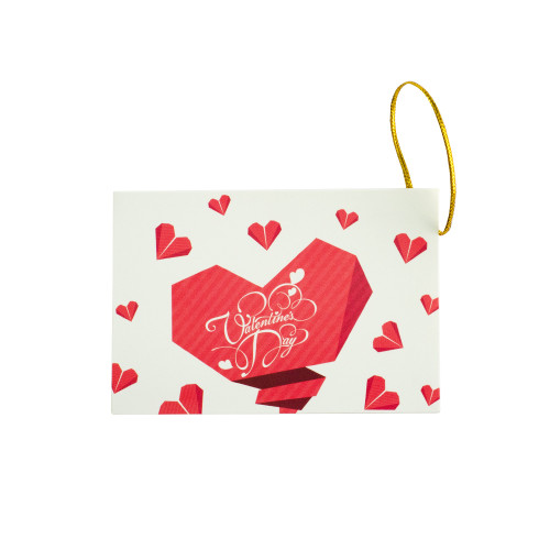 Postcard 6×9 cm Valentine's Day in a heart mix of colors 1 pc.