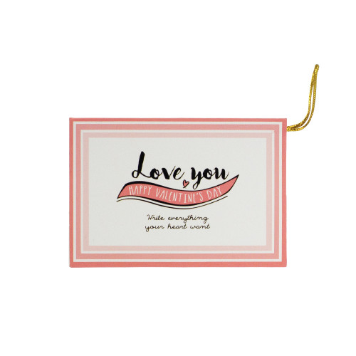 Листівка 6×9 см I love you Happy Valentine’s Day мікс кольорів 1 шт