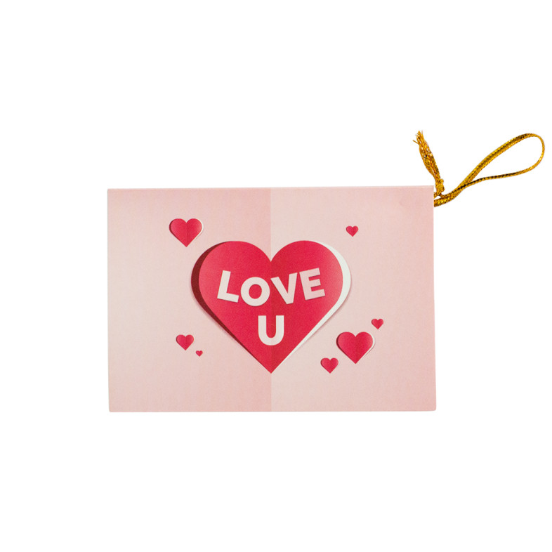 Postcard 6×9 cm Love U mix of colors 1 pc.