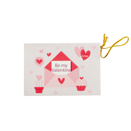 Pocztówka 6x9 cm Be my Valentine mix kolorów 1 szt.