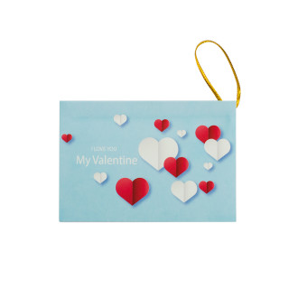 Pocztówka 6x9 cm I love u my Valentine mix kolorów 1 szt.