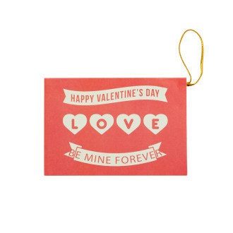 Листівка 6×9 см Happy Valentine's Day Love Be mine forever мікс кольорів 1 шт