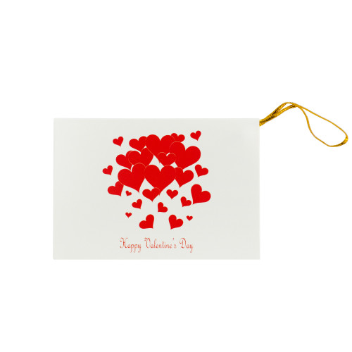 Листівка 6×9 см Happy Valentine's Day з сердечками мікс кольорів 1 шт