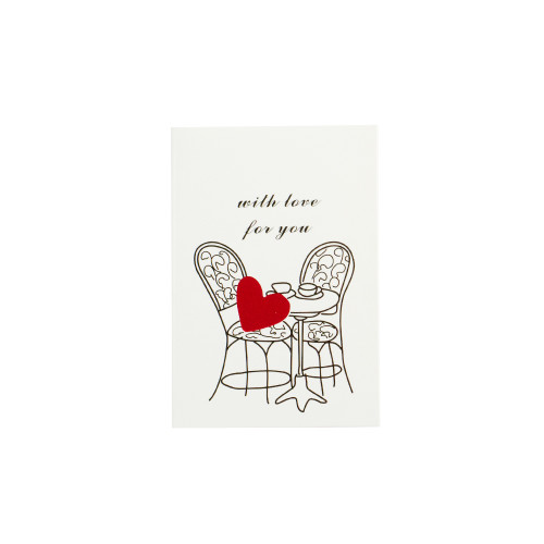 Postcard 6×9 cm With love for you white 1 pc.