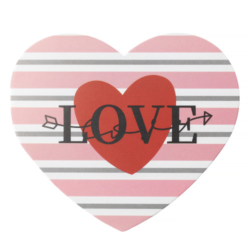 Postcard with striped bow 7.8 cm Love arrow mix of colors 1 pc
