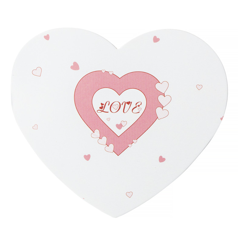 Postcard with bow 7.8 cm Pink heart Love 1 pc