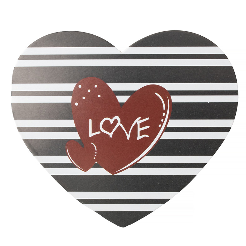 Postcard with striped bow 7.8 cm Love mix of colors 1 pc.