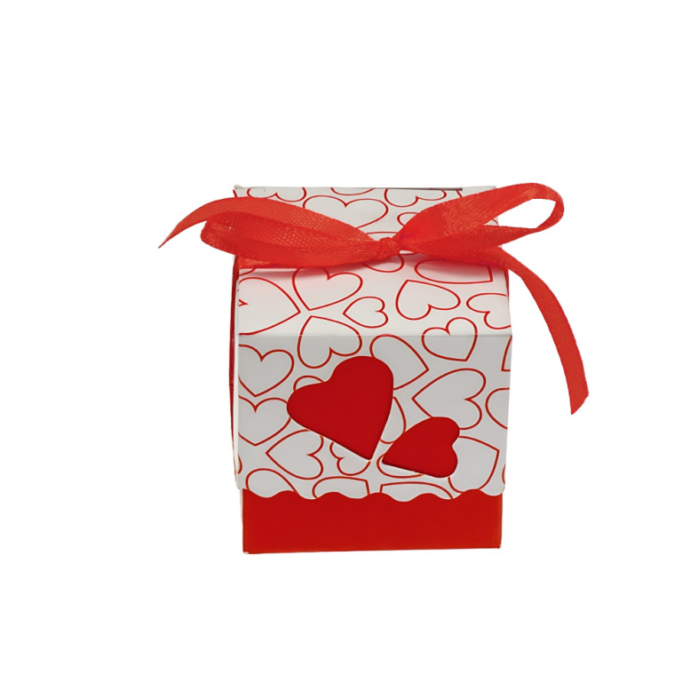 Cardboard gift box 5×5 cm red 1 pc.