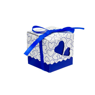 Cardboard gift box 5×5 cm blue 1 pc.
