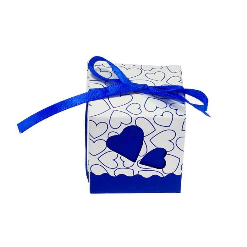Cardboard gift box 5×5 cm blue 1 pc.