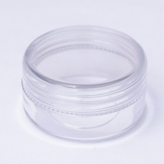 Container 39×20 mm round transparent
