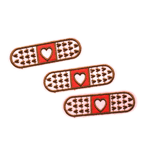 Fabric patch 70×28 mm Pink-red patch 1 pc.
