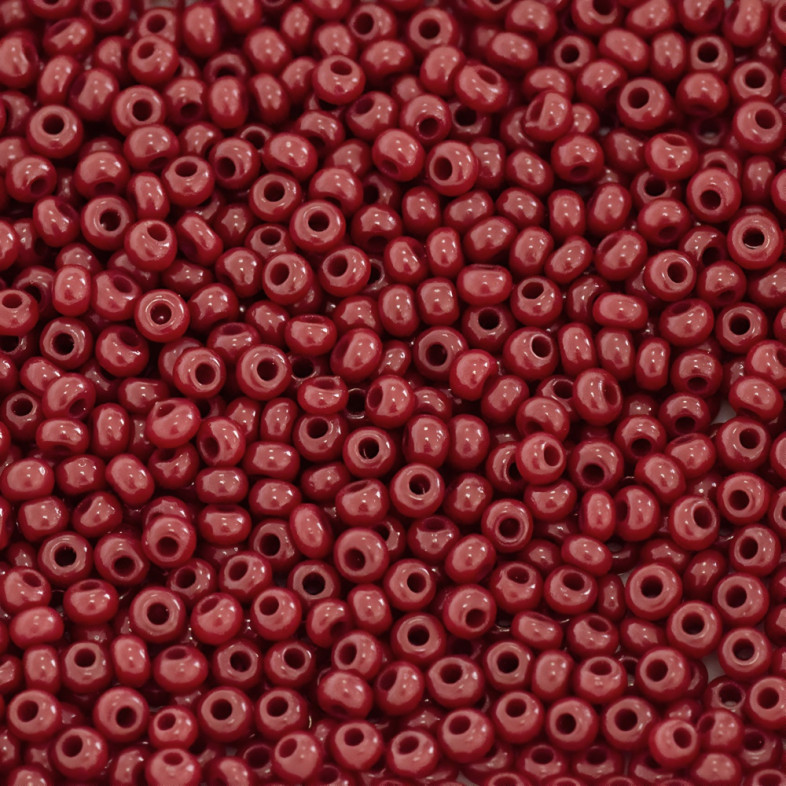 93310 koraliki czeskie "Preciosa" czerwony op.5 gr