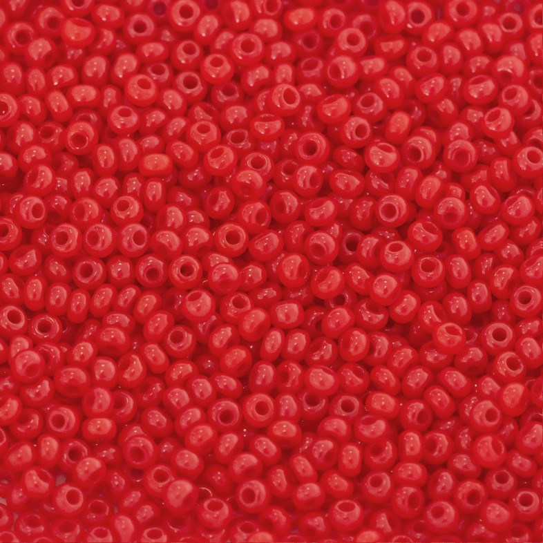 93190 koraliki czeskie "Preciosa" czerwony op.5 gr