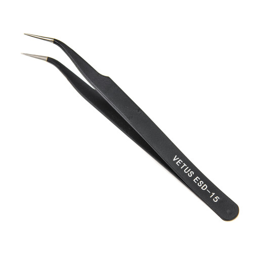 Tweezers with curved tips