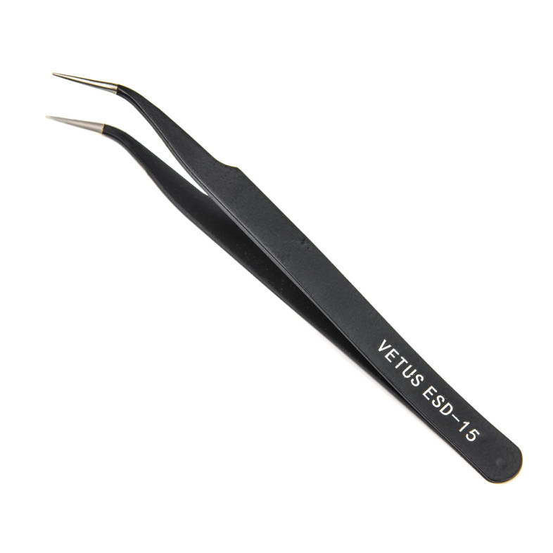 Tweezers with curved tips