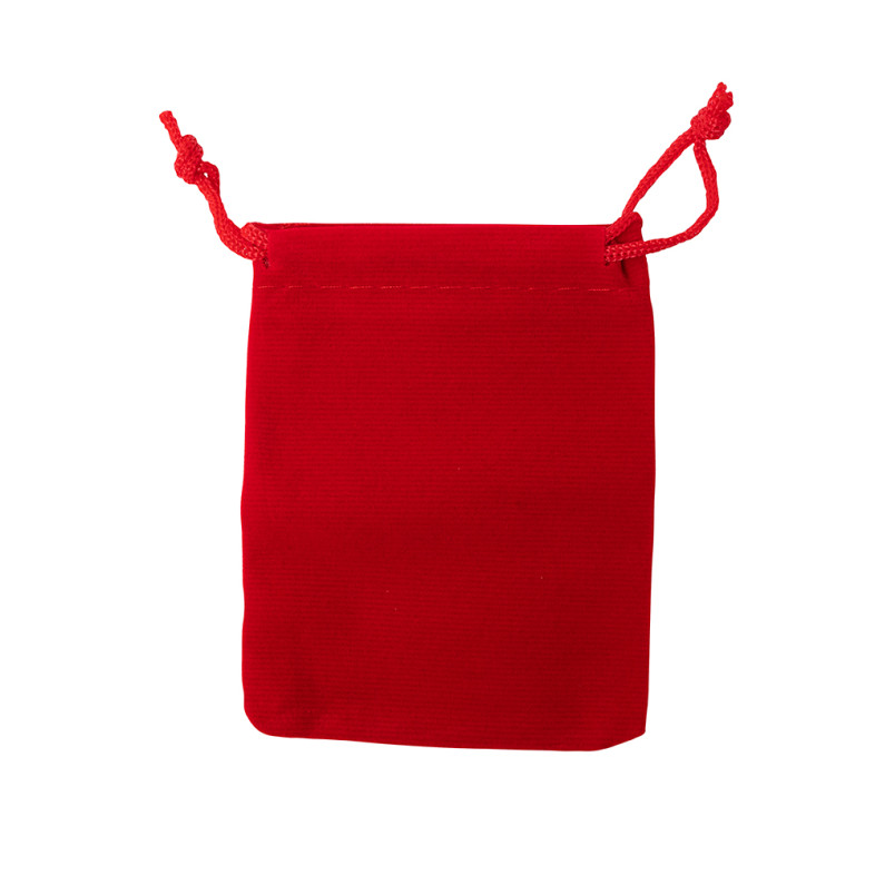 Decorative velvet bag 9×7 cm pink