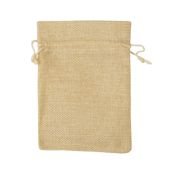 Decorative jute bag 14×10 cm cream