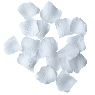 Artificial rose petals 50 mm white pack of 100 pcs +-3%