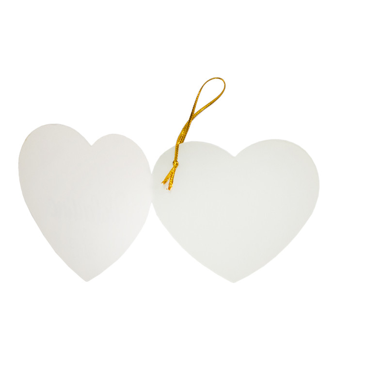 Greeting card with bow 7.8 cm Hello my love white 1 pc