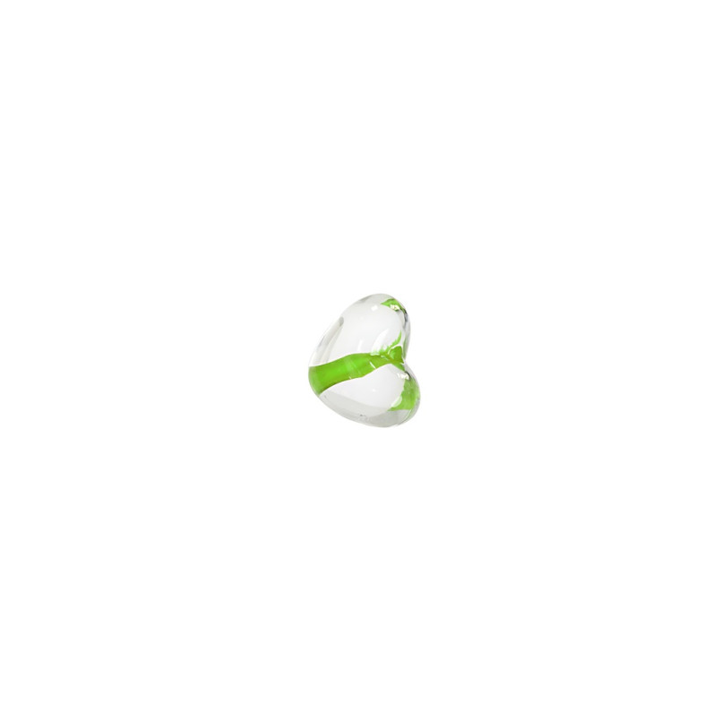 Koralik plastikowy kryształowy 9x6 mm Serce z kolorowym środkiem mix kolorów 1 szt.