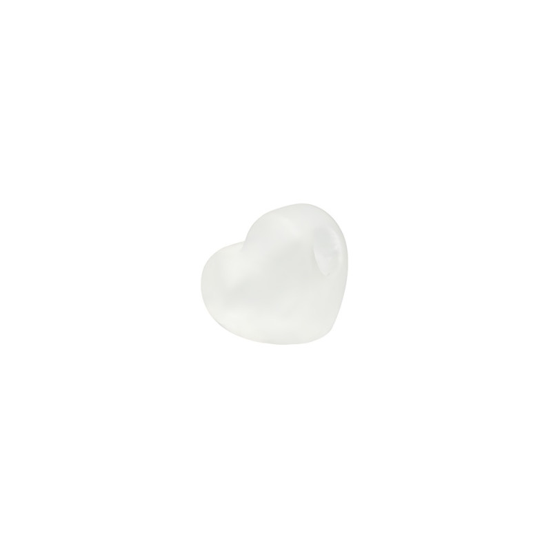 Koralik plastikowy Serce 12x14 mm matowy miks kolorów 1 szt.