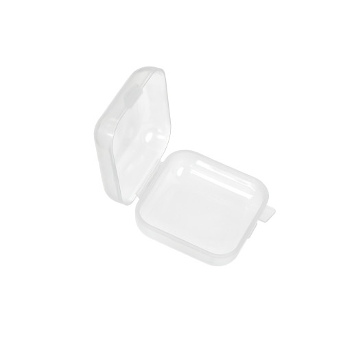 Plastic container 35×35 mm square transparent