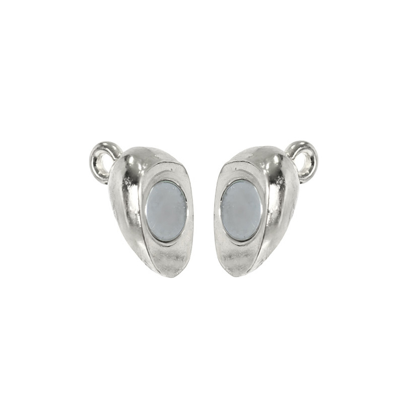 Zapięcie magnetyczne 15x12 mm Serce srebrne 1 szt.