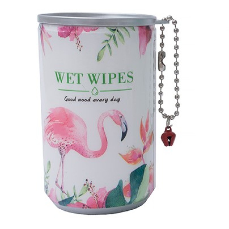 Wet wipes in a jar Flamingo white 1 pc.