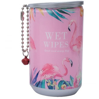 Wet wipes in a jar Flamingo pink 1 pc