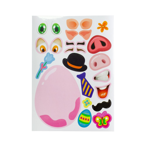 Zestaw stickerów 21×15 cm Pisanka Świnka mix kolorów 1 szt