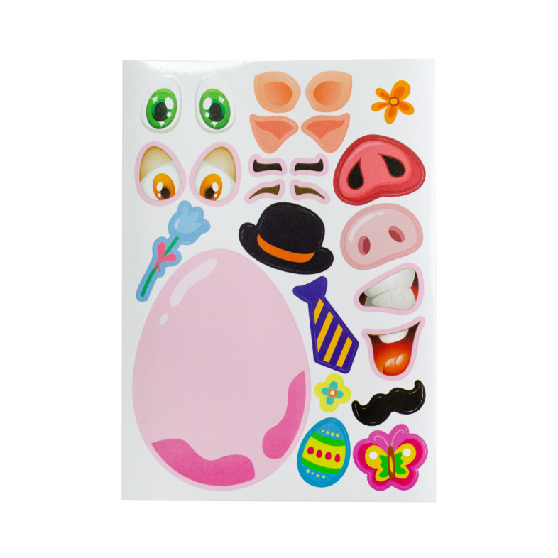 Set of stickers 21×15 cm Easter egg Pig mix of colors 1 pc.