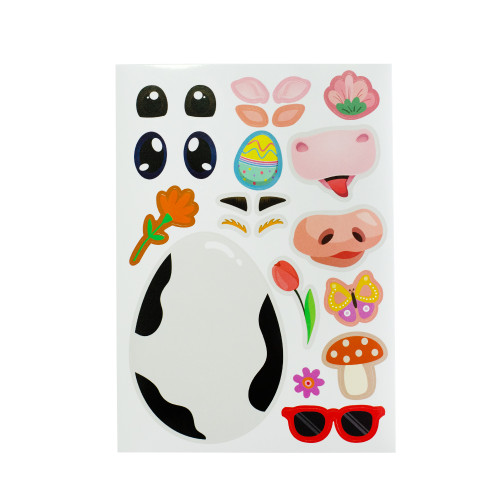 Zestaw stickerów 21×15 cm Pisanka Krowa mix kolorów 1 szt