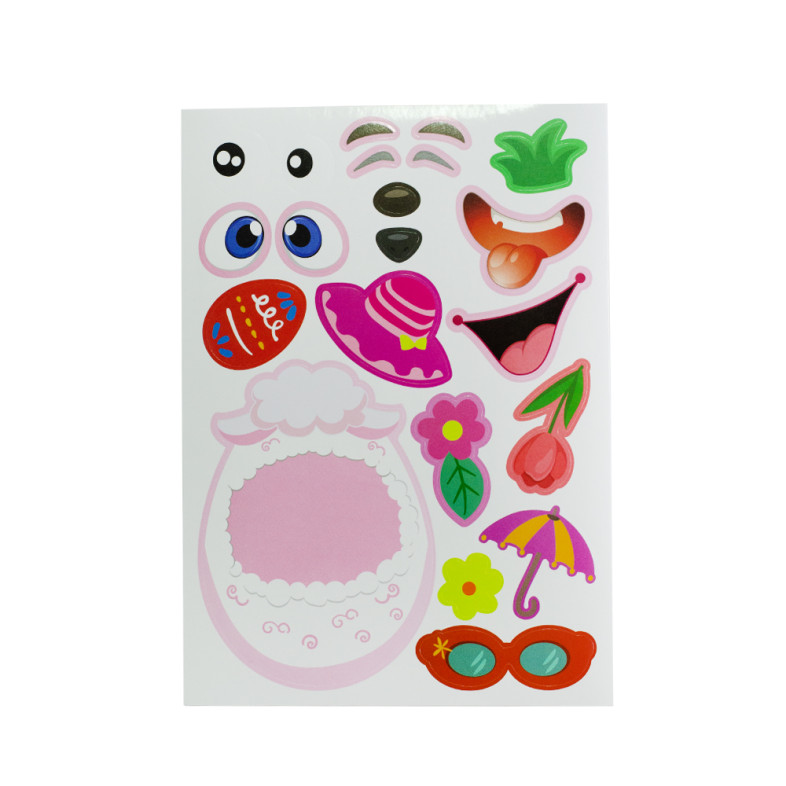 Set of stickers 21×15 cm Easter egg Lamb mix of colors 1 pc.