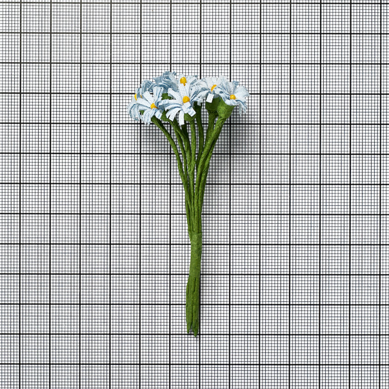 Artificial flower daisy 15 mm light blue 1 pc