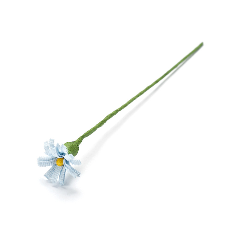 Artificial flower daisy 15 mm light blue 1 pc