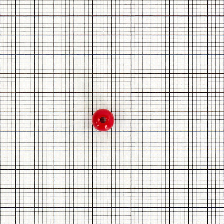 Koralik plastikowy 5 mm czerwony 1 szt
