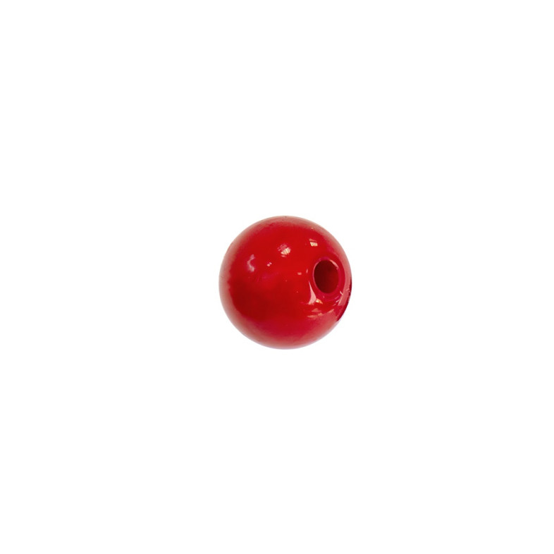 Koralik plastikowy 7 mm czerwony 1 szt