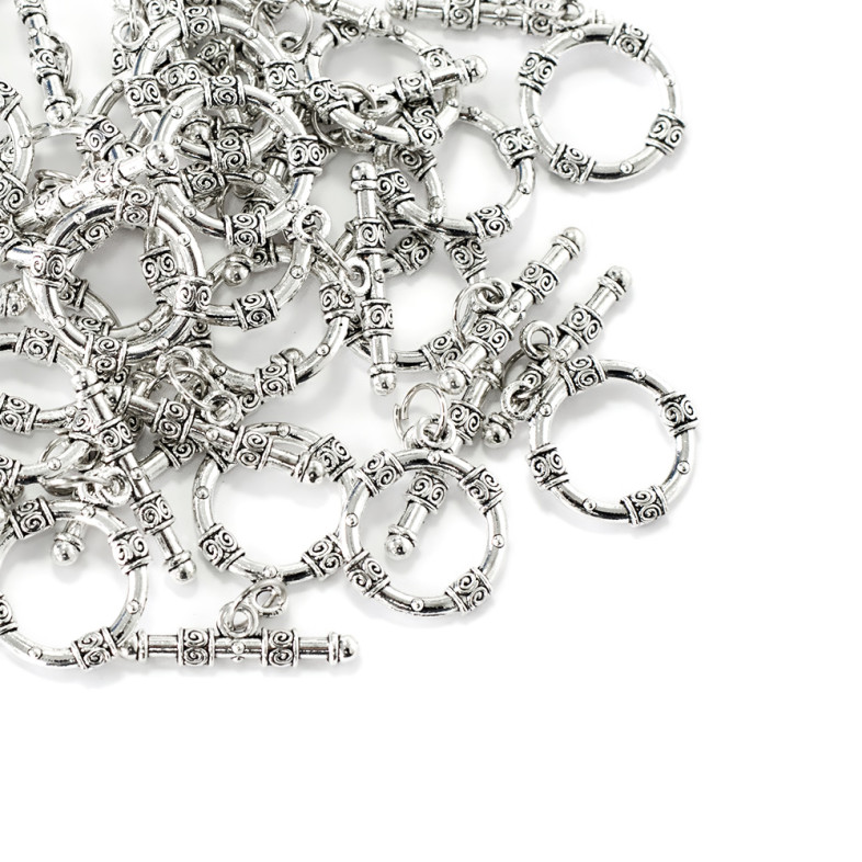 Toggle clasp 20 mm silver