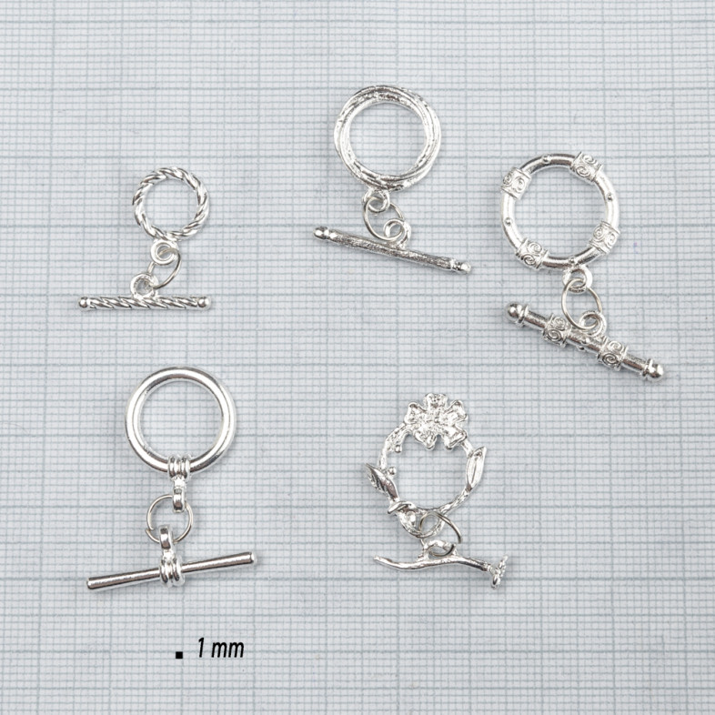 Toggle clasp 30×25 mm silver