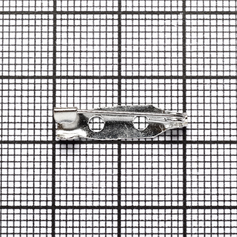 Brooch base 20×5 mm silver 1 pc.