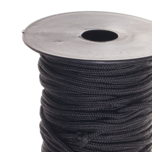Paracord cord 2 mm black 1 meter