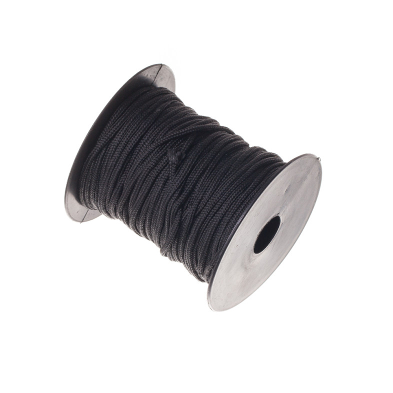 Sznurek paracord 2 mm czarny 1 metr