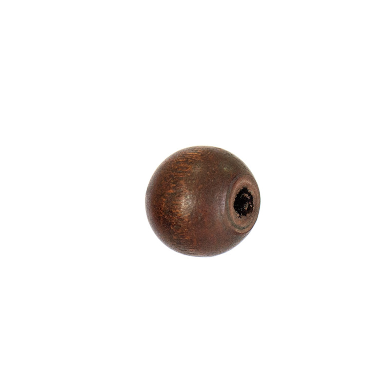 Koralik drewniany 10 mm ciemnobrązowy 1 szt