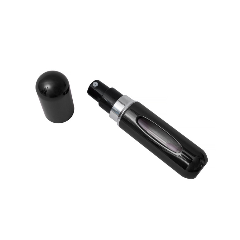 Perfume atomizer in a bottle 5 ml black cartridge