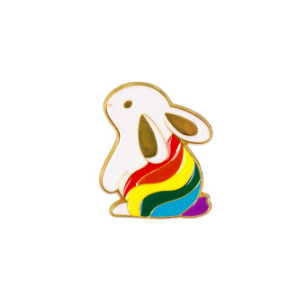 Pin badge Hare mix of colors 1 pc.