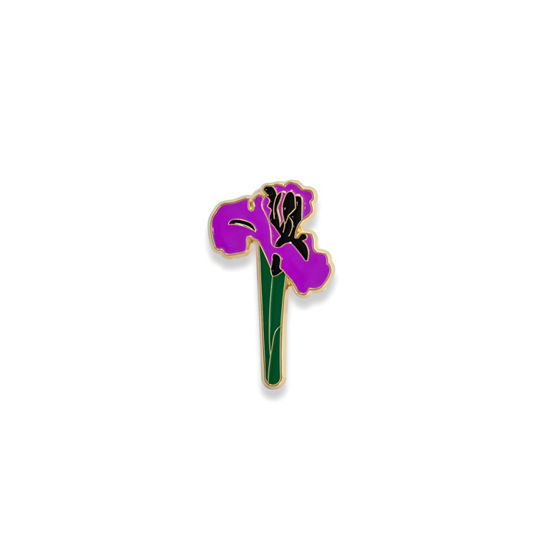 Metal pin badge Iris 1 pc.