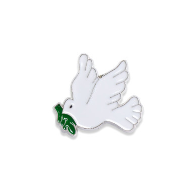Metal pin badge Dove of Peace 1 pc.
