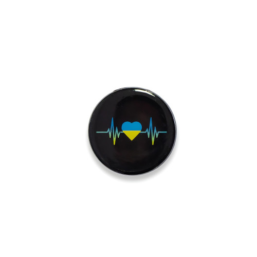 Metal pin badge Heart of Ukraine 1 pc.